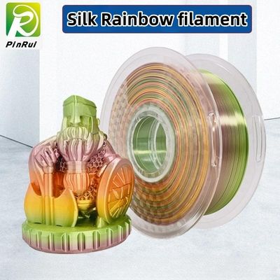 قوس قزح من الحرير 1.75 مم Pla 3D Printer Filament macarons متعدد الألوان