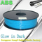 ABS الوهج في الظلام خيوط طابعة 3D 1.75 / توهج 3mm في الأزرق الداكن ABS خيوط