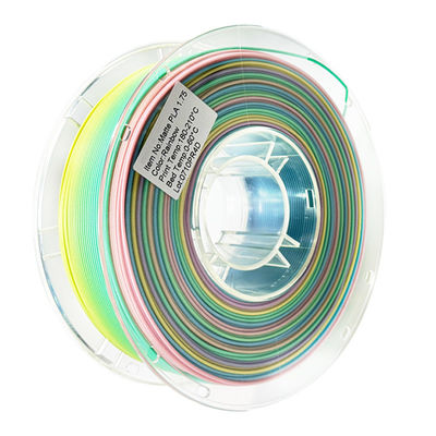 طابعة PINRUI ثلاثية الأبعاد نسيج PLA متطاطي قوس قزح 1.75mm 1kg ألوان متعددة تناسب معظم طابعات FDM