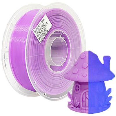 PINRUI العصي المطبوعة ثلاثيا الأبعاد المتوهجة في الظلام PLA Filament Purple Color متاحة للبيع