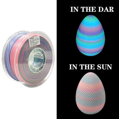 PINRUI Glow Rainbow PLA 1kg 1.75mm تغيير اللون في الظلام للطابعة ثلاثية الأبعاد
